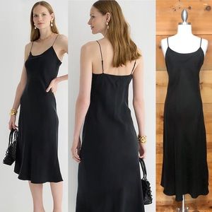 JCrew gwyneth cupro elegant slinky strappy 90s slip dress y2k grunge